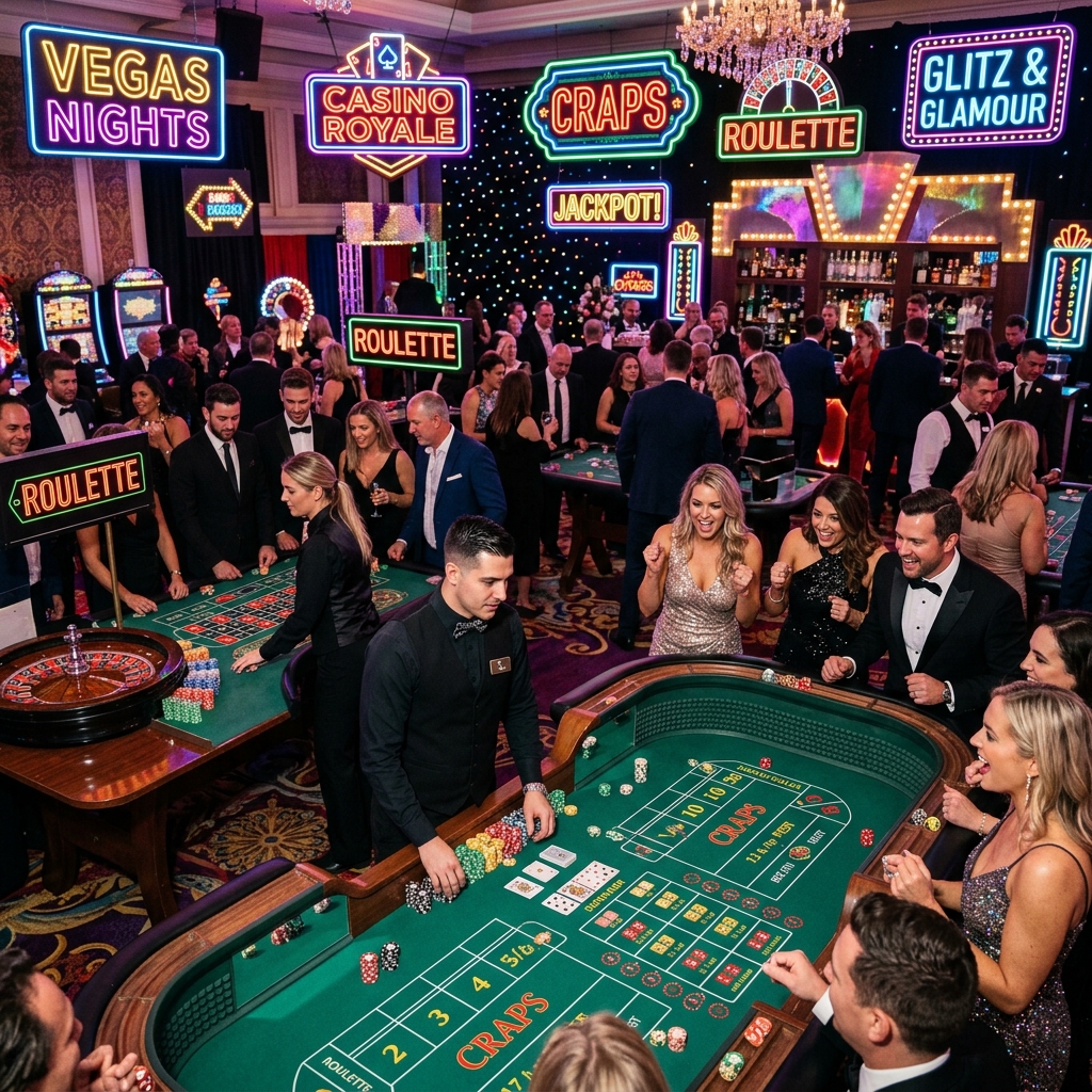 Neonowe światła i atmosfera kasyna w stylu Las Vegas